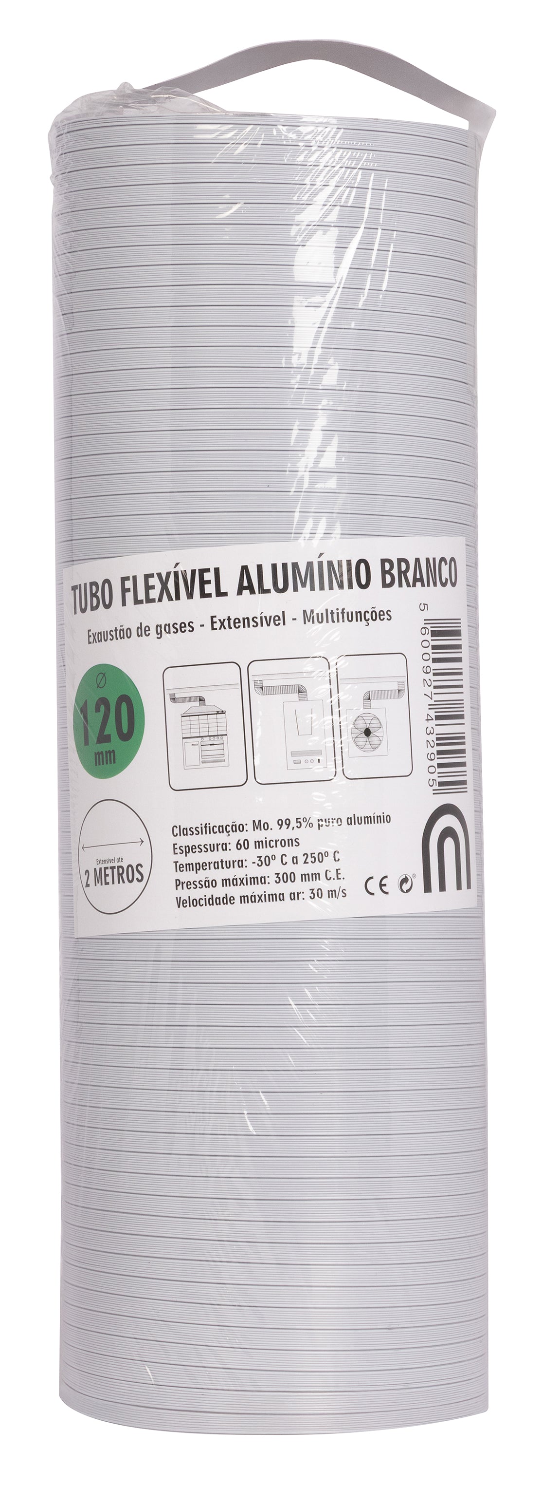 Pontas Alumínio Flexível Branco - 3 Metros