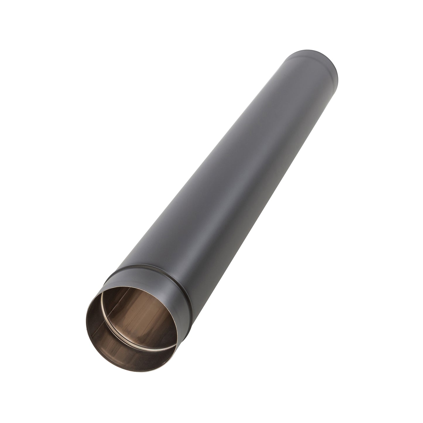 Tubo Inox Rígido Preto sem Registo - 0,33 Metros