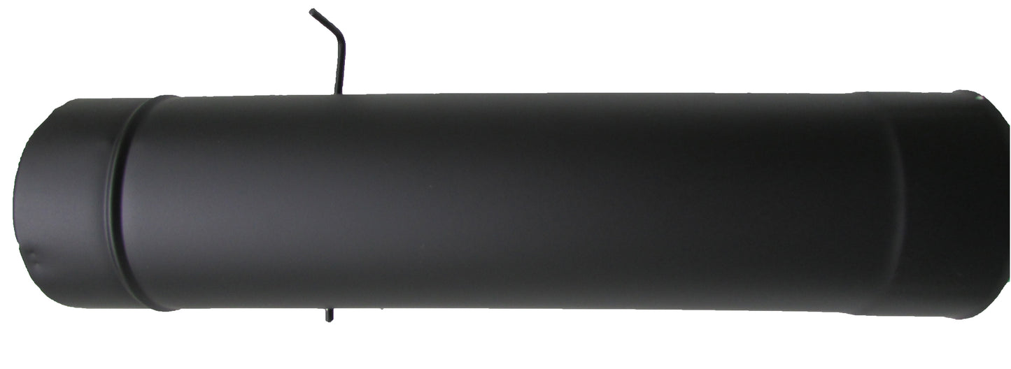 Tubo Inox Rígido Preto com Registo - 1 Metro