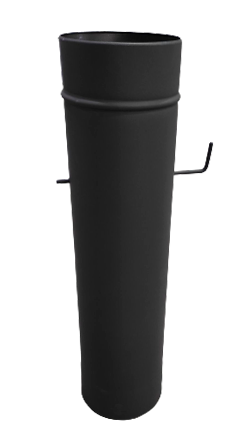 Tubo Inox Rígido Antracite com Registo - 1 Metro