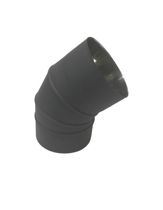 Curva Inox Antracite a 45º
