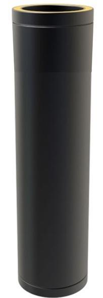 Tubo Inox Rígido Duplo Preto TF - 1 Metro