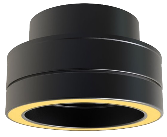 Manguito União Inox 0.5 Simples a Duplo Preto