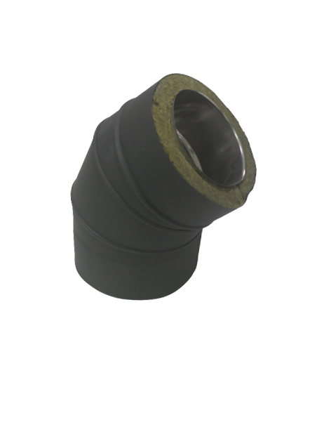 Curva Inox Duplo TA Antracite 45º