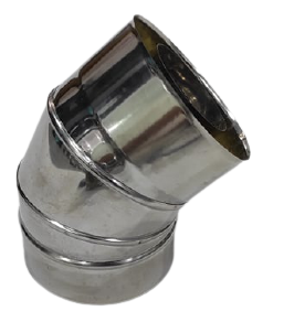 Curva Inox Bifluxo a 45º