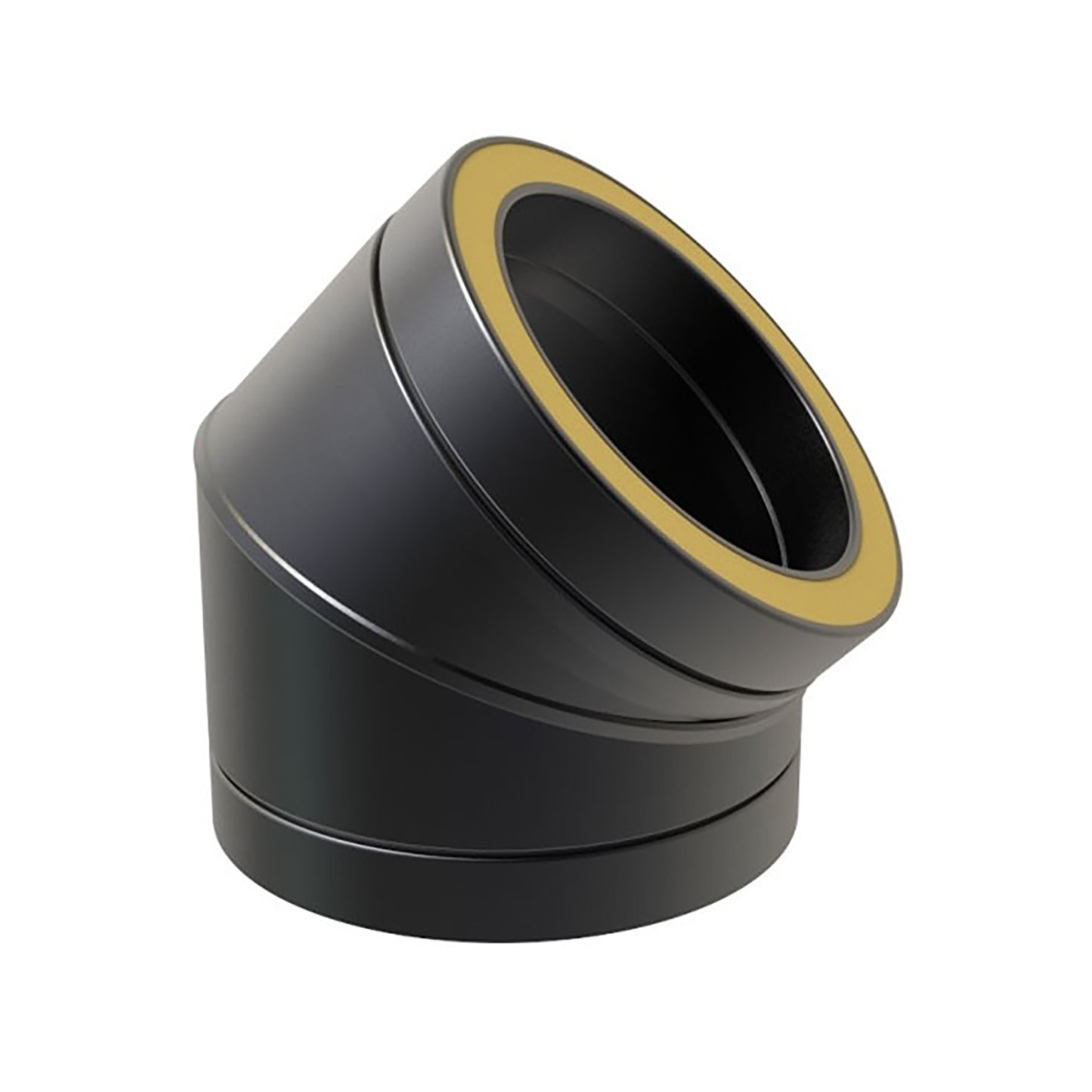 Curva Inox Duplo TA Preto 45º