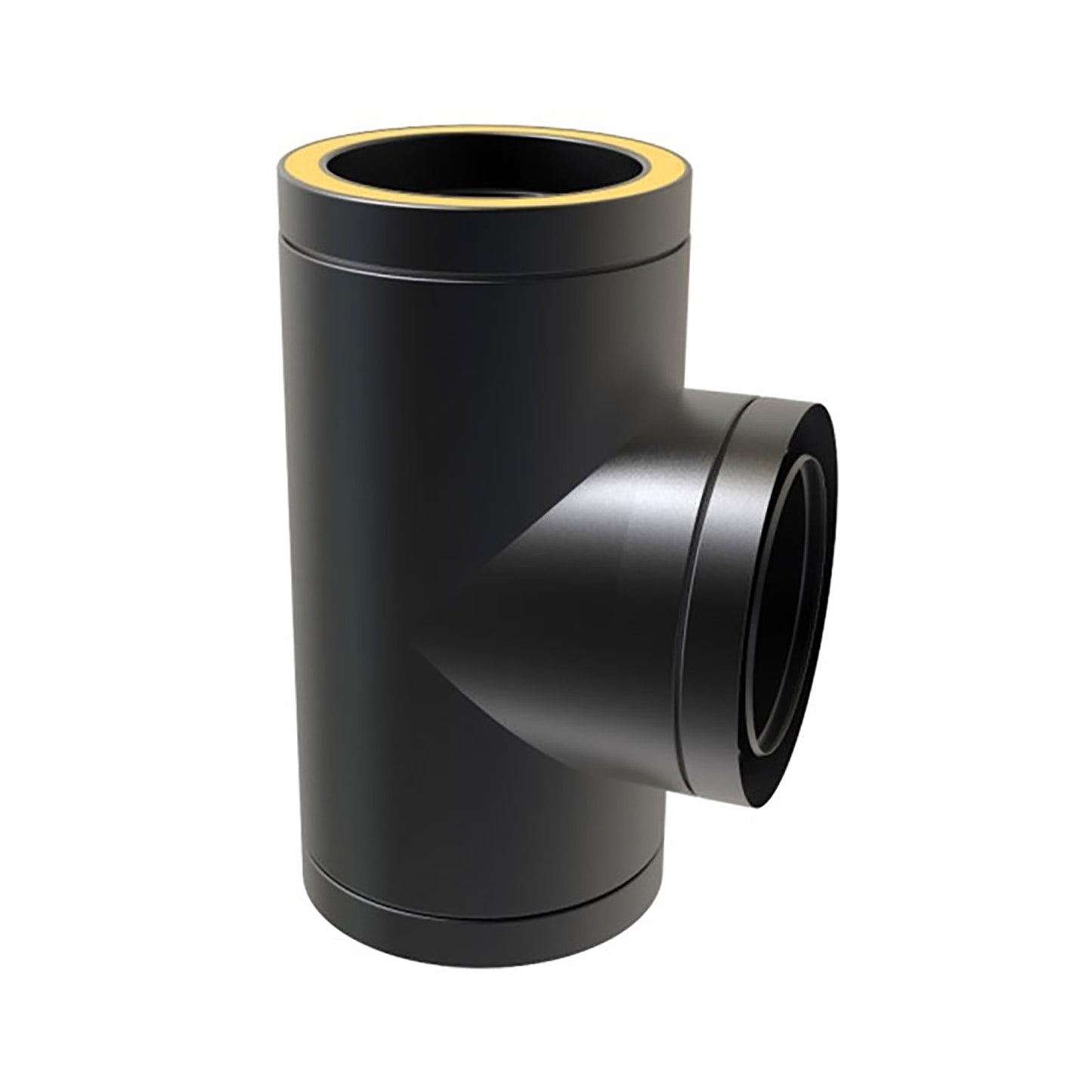 Tê Inox Duplo Preto TA